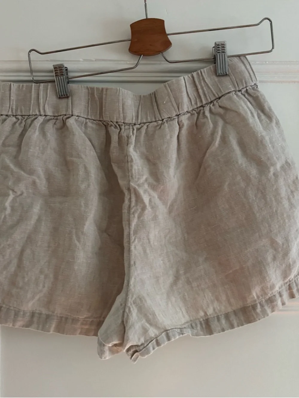 J.Crew Tropez Linen Pull-On Shorts Flax Beige Size Medium